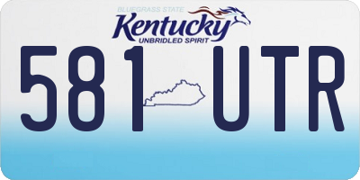 KY license plate 581UTR