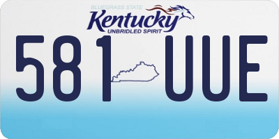 KY license plate 581UUE