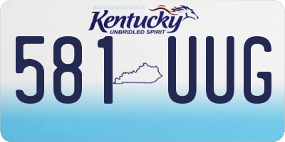 KY license plate 581UUG