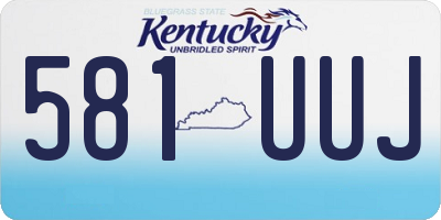 KY license plate 581UUJ