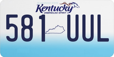 KY license plate 581UUL