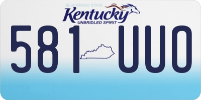 KY license plate 581UUO