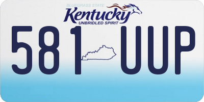 KY license plate 581UUP