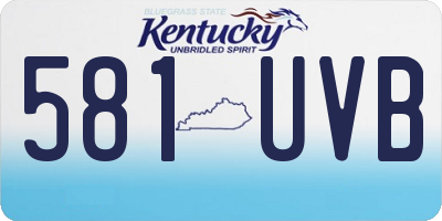KY license plate 581UVB