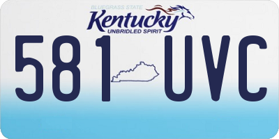 KY license plate 581UVC