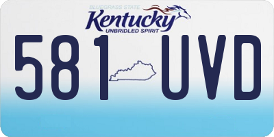 KY license plate 581UVD