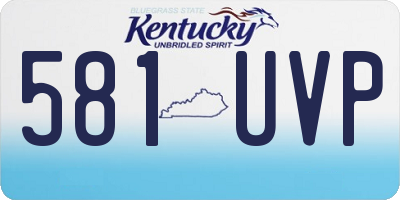 KY license plate 581UVP