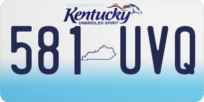 KY license plate 581UVQ