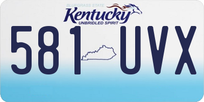 KY license plate 581UVX