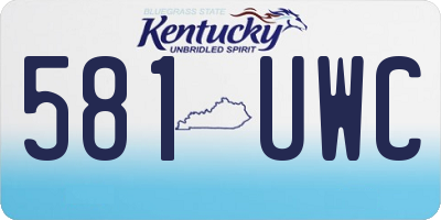 KY license plate 581UWC