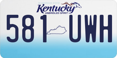 KY license plate 581UWH