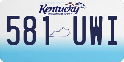 KY license plate 581UWI