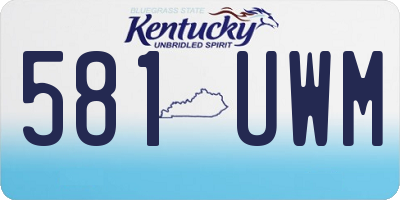 KY license plate 581UWM