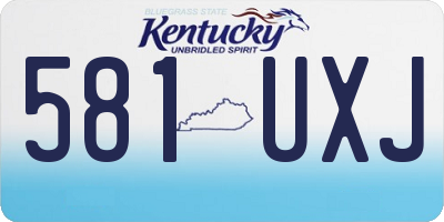KY license plate 581UXJ
