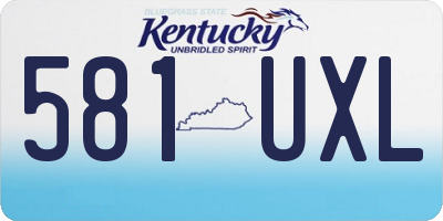 KY license plate 581UXL