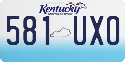 KY license plate 581UXO
