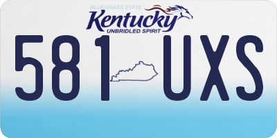 KY license plate 581UXS