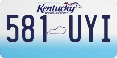 KY license plate 581UYI