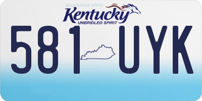 KY license plate 581UYK