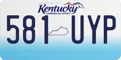 KY license plate 581UYP