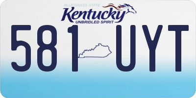 KY license plate 581UYT