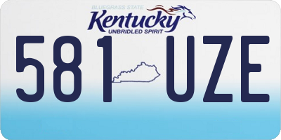 KY license plate 581UZE