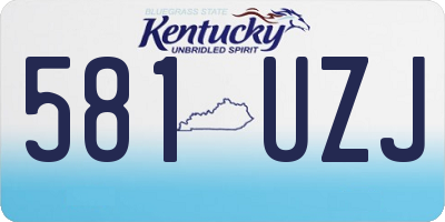 KY license plate 581UZJ