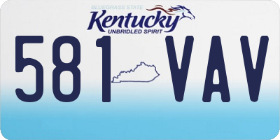 KY license plate 581VAV