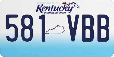 KY license plate 581VBB
