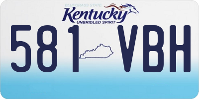 KY license plate 581VBH
