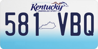 KY license plate 581VBQ