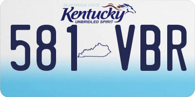 KY license plate 581VBR