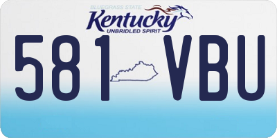 KY license plate 581VBU