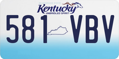 KY license plate 581VBV