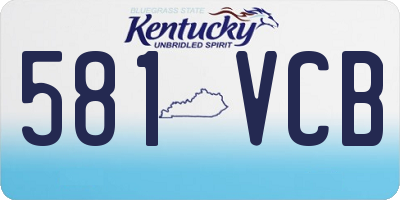 KY license plate 581VCB