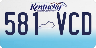 KY license plate 581VCD
