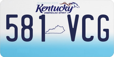 KY license plate 581VCG