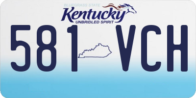 KY license plate 581VCH