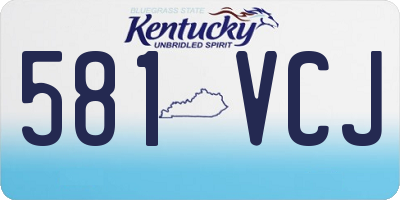 KY license plate 581VCJ