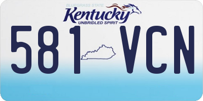 KY license plate 581VCN