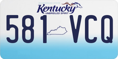 KY license plate 581VCQ