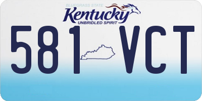 KY license plate 581VCT