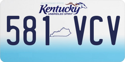 KY license plate 581VCV