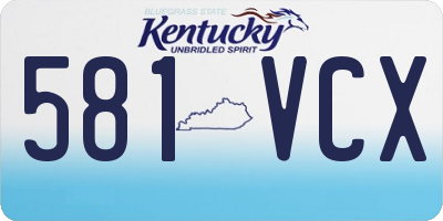 KY license plate 581VCX