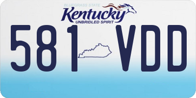 KY license plate 581VDD