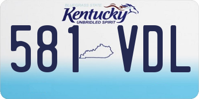 KY license plate 581VDL