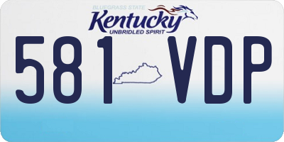 KY license plate 581VDP