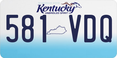KY license plate 581VDQ