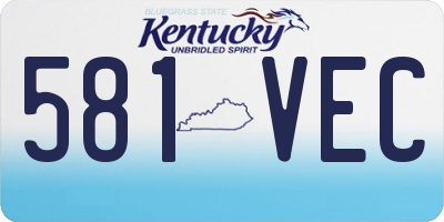 KY license plate 581VEC
