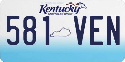 KY license plate 581VEN